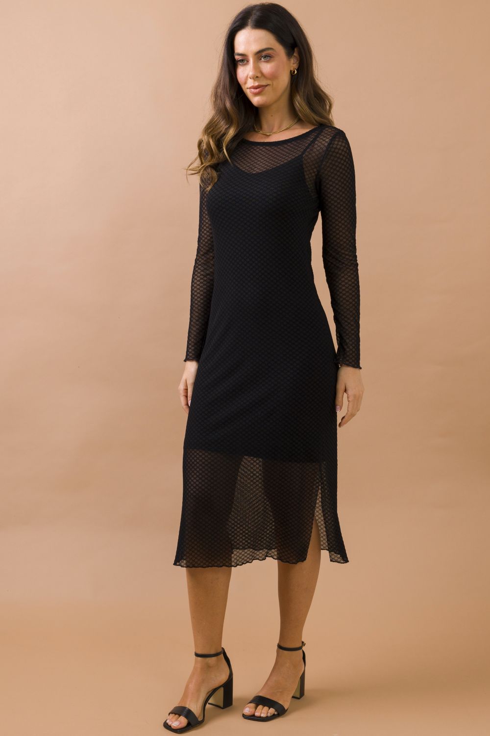 Vestido Midi Gi Preto Cess