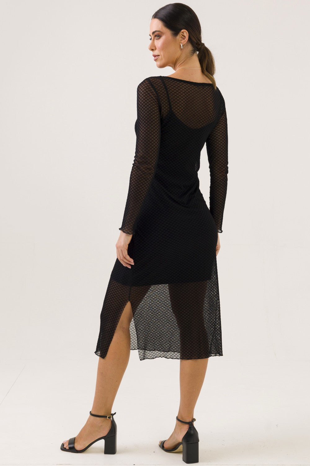 Vestido Midi Gi Preto Cess