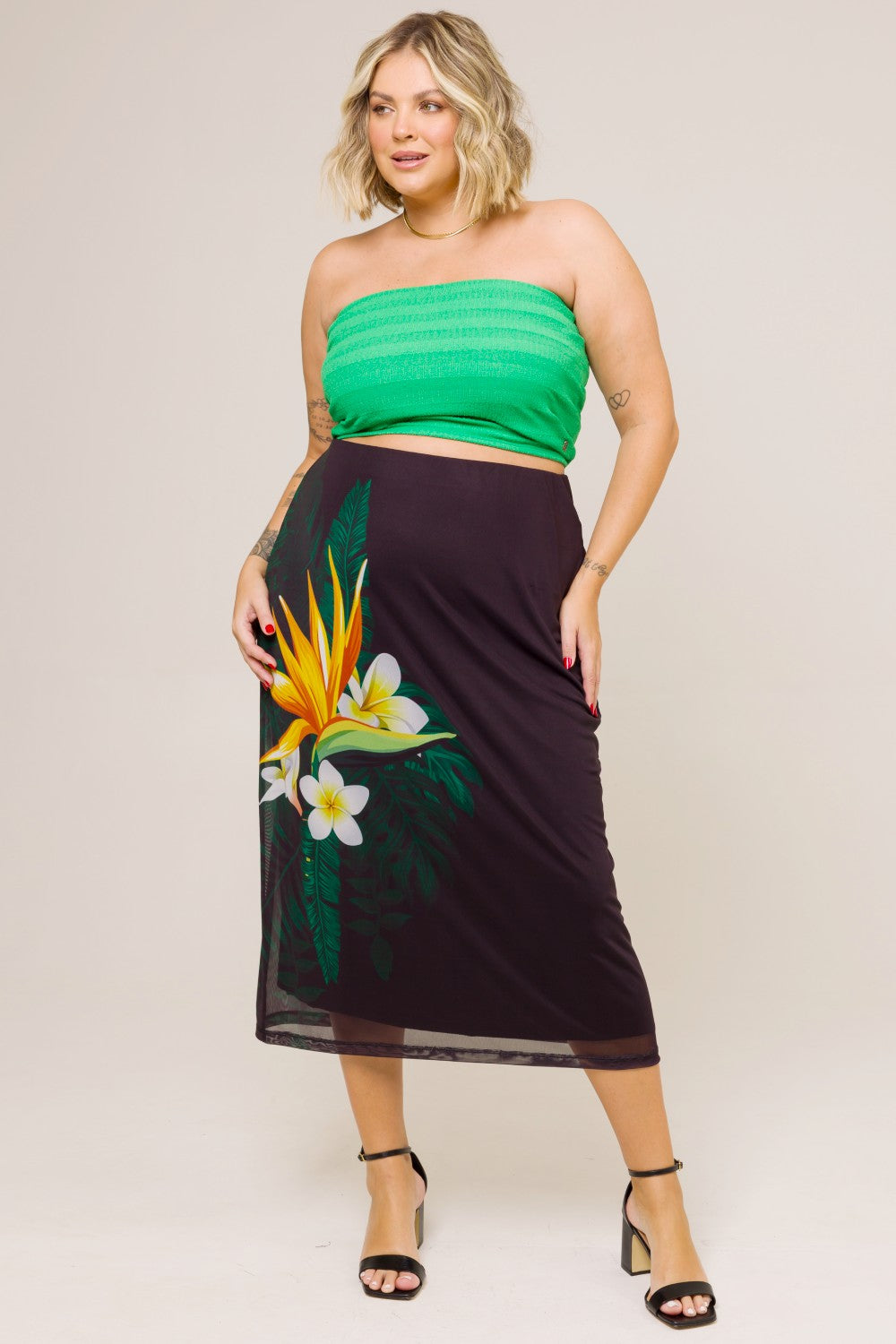 Top Faixa Plus Size Adele Verde Cess