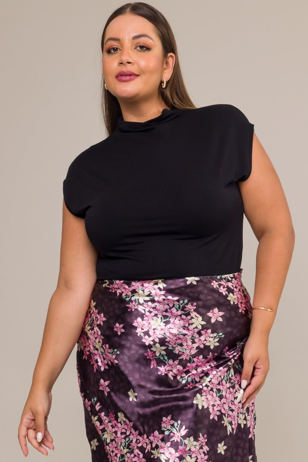 Blusa Plus size Candice Malha Preta Cess