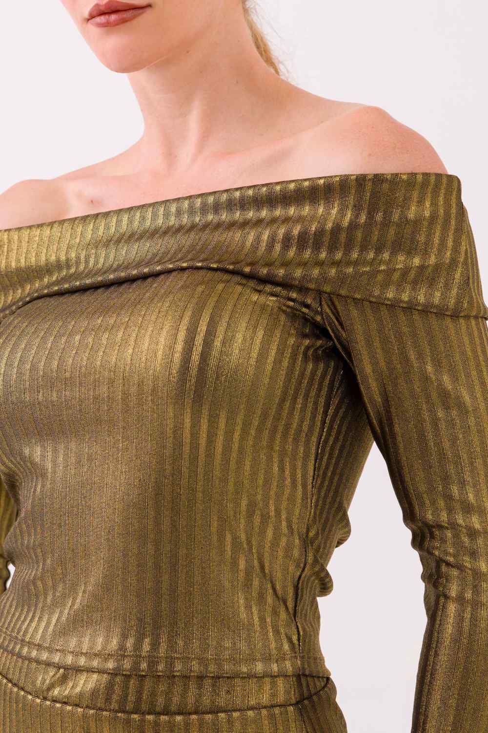 Blusa Áurea Canelado Dourado Cess