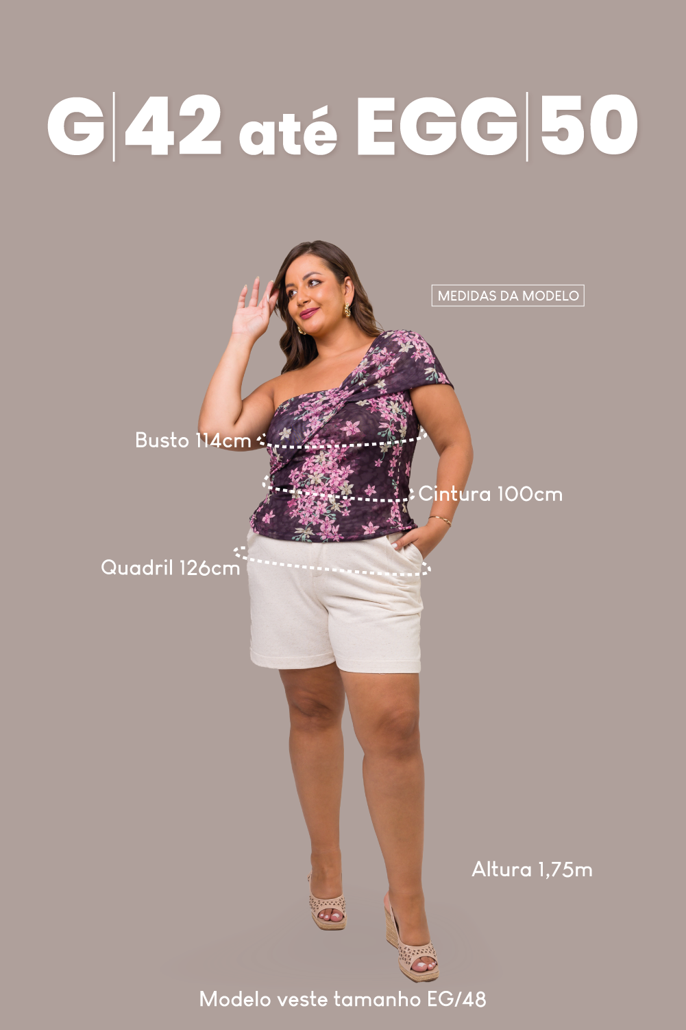 Blusa Plus Size Dandara Malha Caramelo Cess